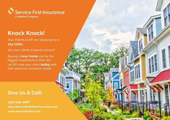 Ready to purchase a new home? Call SFI for professional insurance guidance.