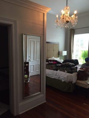 Our room (pardon the luggage)