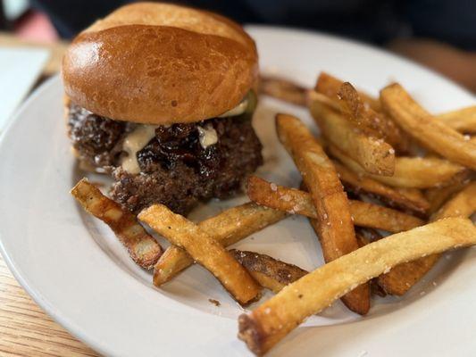 Bacon burger. Twenty bucks good