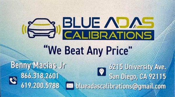 Blue ADAS Calibrations