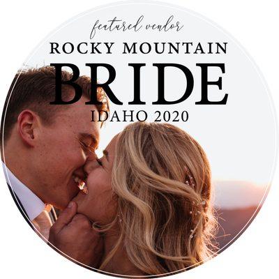 August 2020 featured article in Rocky Mountain Bride, Idaho Magazine