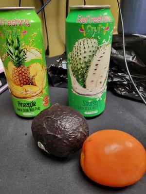 Fresh fruit and great juice