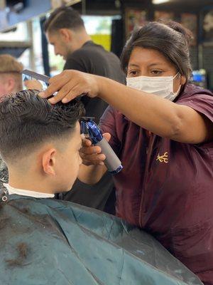 Berta did a really GOOD JOB on my son's hair!