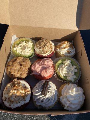 Assortment of cupcakes... Key Lime is the best!!!!! Very flavorful and excellent prices.