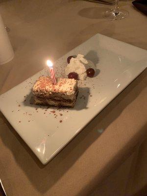 Birthday dessert