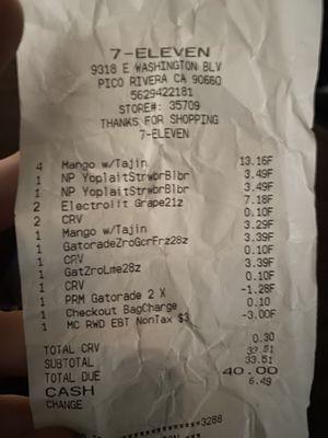 They charge me an extra $3.29+ taxes