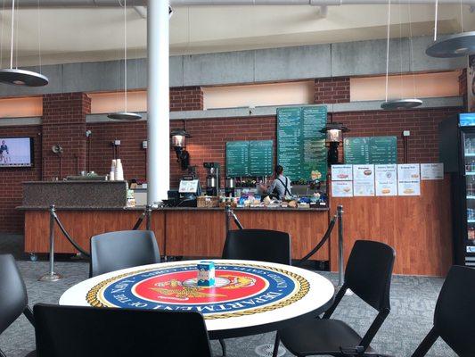 Sandwich bar and coffee shop.