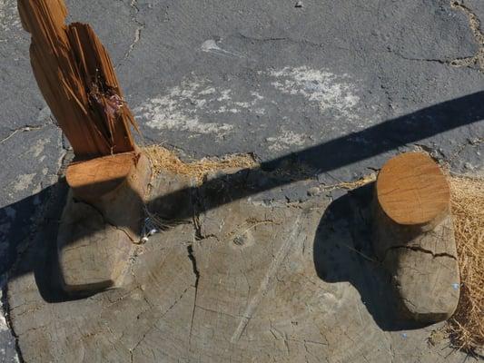 Nothing left but his feet!