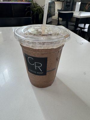 Frozen chocolate covered espresso bean