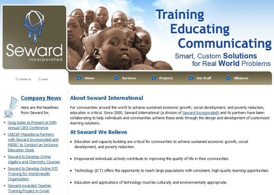 Seward Inc has worked internationally in Africa, Asia, the Middle East, and Oceania.