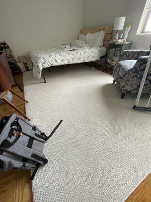 7 by 12 synthetic white rug