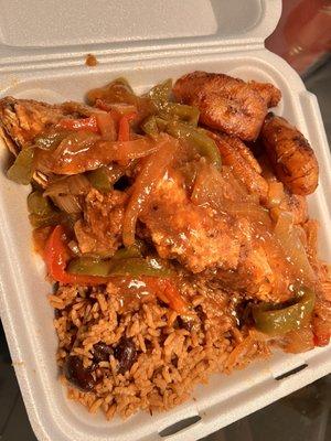 Brown stewed snapper