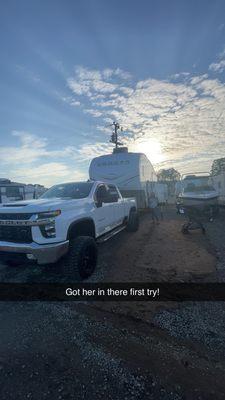 Perfect spot for our trailer