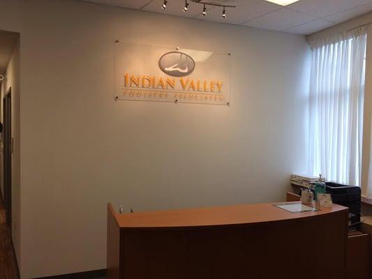 The receptionists' desk in the Lansdale office