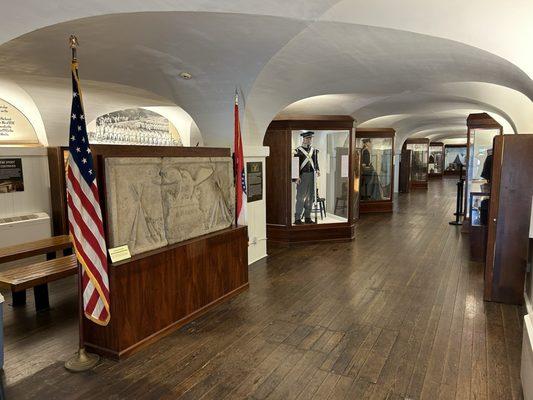 Exhibits from the beginning of the barracks in 1826 to present day.