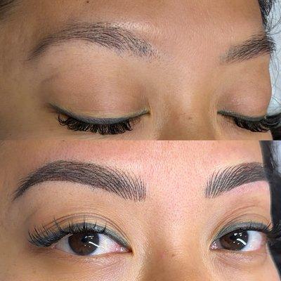 Covered the old tattoo with microshading (nano hairstrokes and shading).