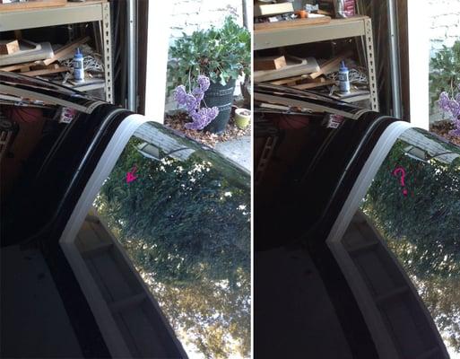 Another view of before and after, courtesy of Mike.