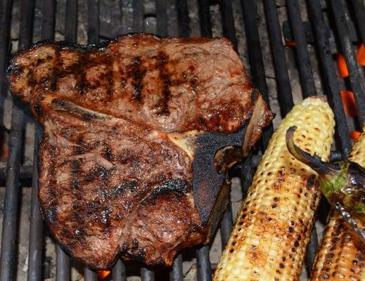 Steak Bistecca Florentine!  Family style dinners with Creamy 5 Cheese and Bacon Mac N Cheese, organic field green salad  by reservation!