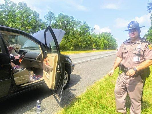 My car was almost on fire and someone called the police