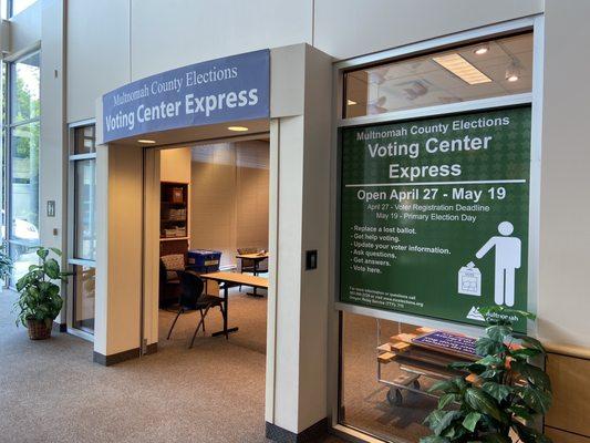 Voting Center open
