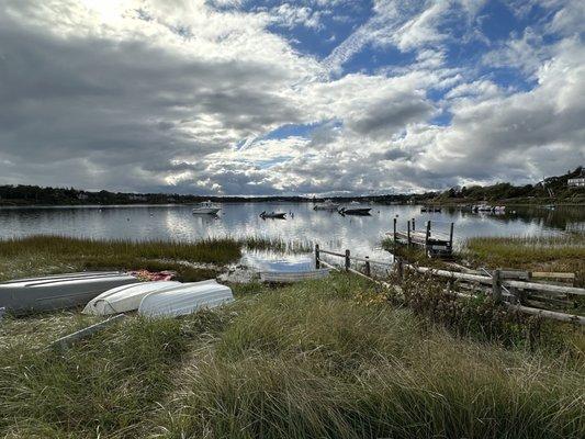 Oyster Pond a minute walk away.