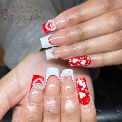 Valentine nails