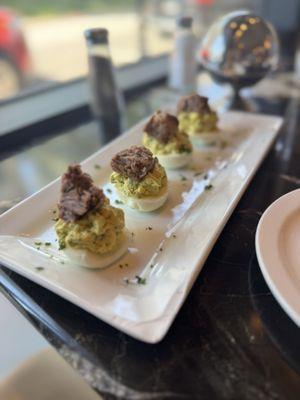 Deviled Eggs with Brisket