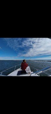 Fishing in Little River Neck.