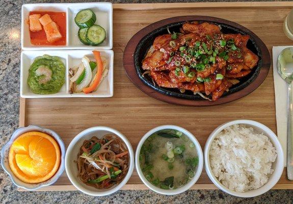 Spicy chicken set meal