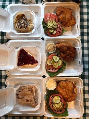 Chicken sandwiches and pie!!!