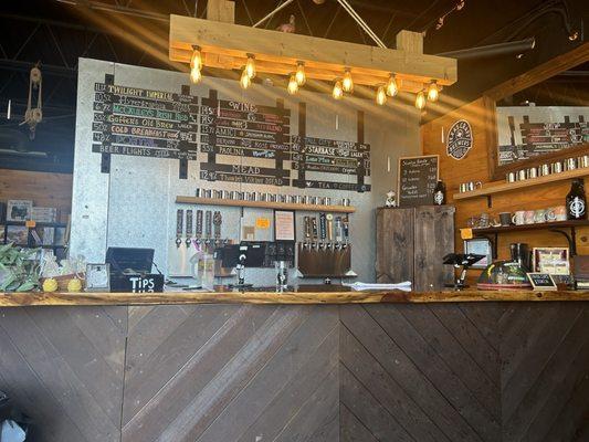 Bar, tap list circa April, 2024