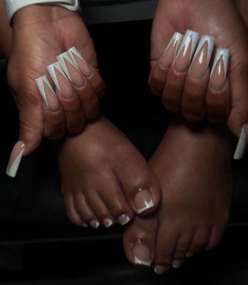 Glitz nails acrylic toes