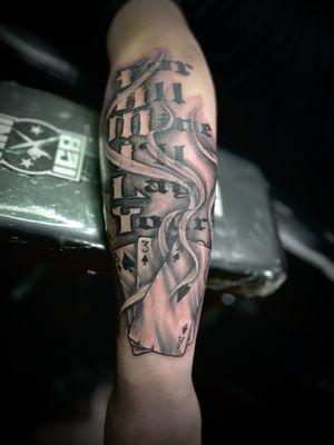 Lower arm tattoo piece done 831 INK tattoo studio artist Gabe. Monterey ca top tattoo studio.