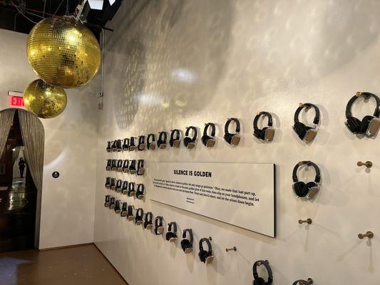 Grab your headphones and go dance in the next room under the disco lights