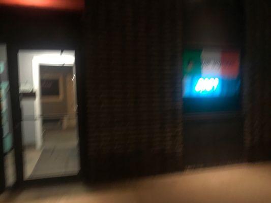 Entrance from parking lot