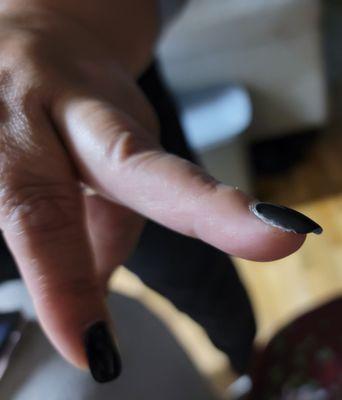 1 day and cracked. Thinnest layer of acrylic applied.