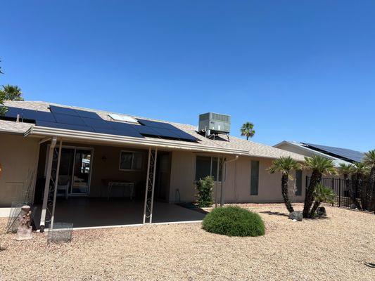 New finished solar installation in Phoenix, Arizona