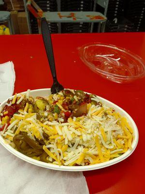 Spicy steak burrito bowl