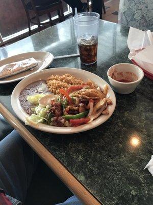 Lunch Fajitas, excellent!