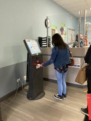 Ticket generated by check in at counter