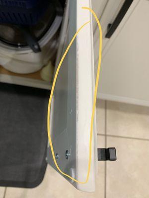 Uneven painting of cabinet doors