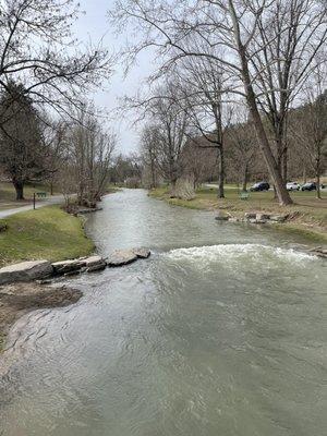 Creek was running high