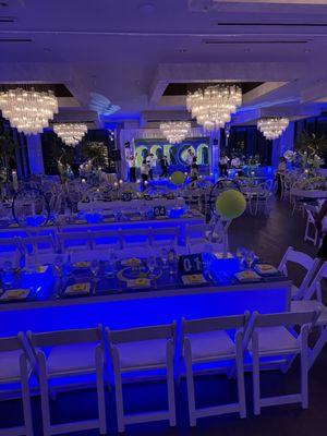 Sky on Nine all decorated at night