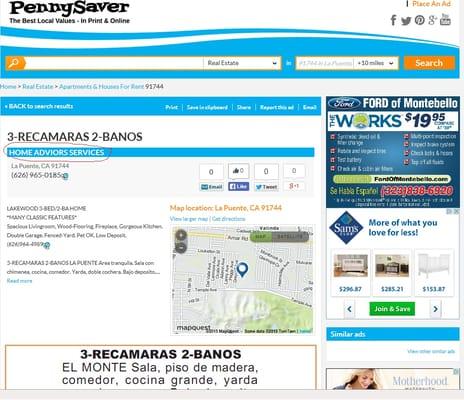 scam! different location same home description!