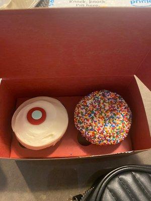 Red velvet and sprinkles!