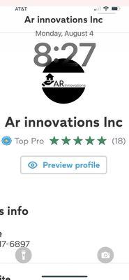 Thumbtack page and reviews.