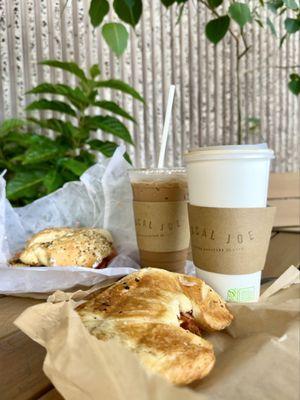 Breakfast croissant & lox for us Local Joe be there for us when we need a break from fluorescent light.