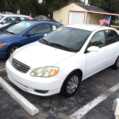 2003 Toyota Corolla white One Owner , No accidents Runs great , only 87k miles !! New tires . Won't last .