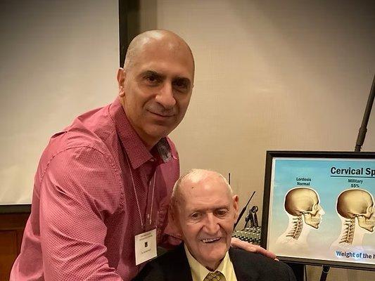 Dr. Muto with Dr. Sweat the developer of the Atlas Orthogonal technique.