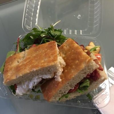 Parma Panini- 24 month aged Parma Prosciutto, fresh burrata, arugula and extra virgin olive oil!!